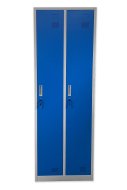 Armoire métallique à deux compartiments avec serrure à cylindre