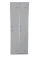 Armoire métallique à deux compartiments avec serrure à cylindre
