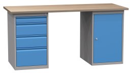 Table d'atelier avec conteneur de base SD41735 1700 mm