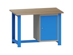 Table d'atelier avec un conteneur inséré