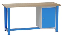 Table d'atelier avec un conteneur inséré