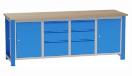 Table d'atelier avec conteneurs insérés SD42123