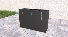Poubelle extérieure pour déchets triés Acier