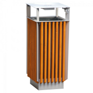 Poubelle extérieure en bois avec cendrier 1018-S
