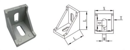 Angle 90°, 40 x 35 mm KBA-40 - 1