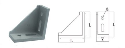 Angle 90°, 78 x 36 mm KBA-4080 - 1