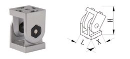 Accouplement pivotant 40 x 40 mm, KBH-40