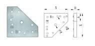 Bride d'angle pour profilés KFG-30