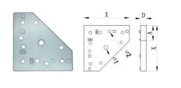 Bride d'angle pour profilés KFG-30