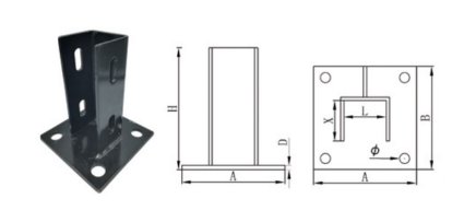 Base pour profils KFH-40 - 1