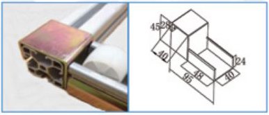 Support de rail à rouleaux KJ-2040C-40 - 1