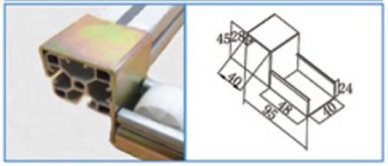 Support de rail à rouleaux KJ-2040DW-40 - 1