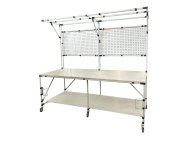 Table de travail sur roulettes avec plateau en stratifié 23080393 - 1