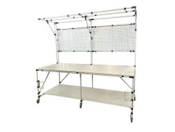 Table de travail sur roulettes avec plateau en stratifié 23080393