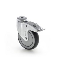 Roue d'instruments pivotante avec frein, diamètre 100 mm