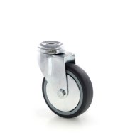 Roue d'instrument pivotante diamètre 75 mm, pivotante avec couvercle, 344a39E075rZLC