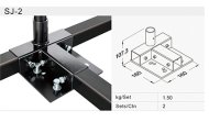 Support central pour roulettes à platine SJ-2SV - 2