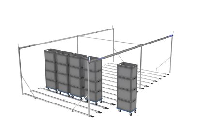 Rail - Monorail, longueur 1 m - 4