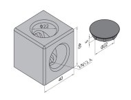 Accouplement cubique 40x40 - 3