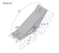 Angle 135°, 70x70x9 mm - 2