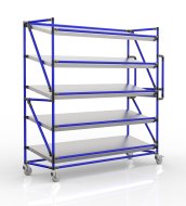 Chariot à étagères pour caisses avec tablettes inclinées de largeur 1700 mm, SP17040 (3 modèles) - 3