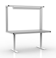 Table à hauteur réglable électriquement en profilés d'aluminium
