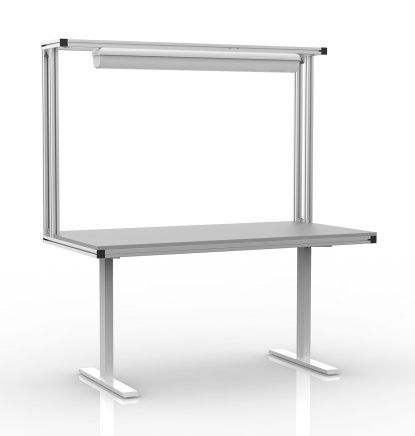 Table à hauteur réglable électriquement en profilés d'aluminium - 1
