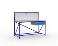 Table d'atelier avec panneau perforé largeur 1500 mm, 24040831 - 3