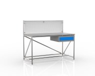 Table d'atelier avec panneau perforé largeur 1500 mm, 24040831 - 4