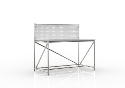 Table d'atelier avec panneau perforé largeur 1500 mm, 24040830 - 4