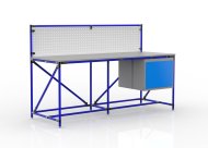 Table d'atelier avec panneau perforé largeur 2000 mm, 240408311 - 3