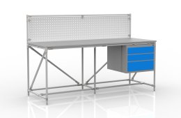 Table d'atelier avec panneau perforé largeur 2000 mm, 24040839