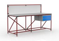 Table d'atelier avec panneau perforé largeur 2000 mm, 24040838 - 2