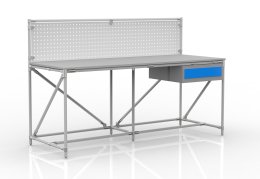 Table d'atelier avec panneau perforé largeur 2000 mm, 24040837