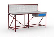 Table d'atelier avec panneau perforé largeur 2000 mm, 24040837 - 2