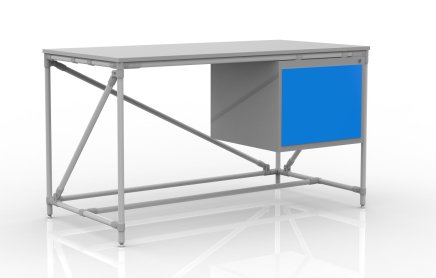 Table d'atelier avec conteneur largeur 1500 mm, 240405311 - 1
