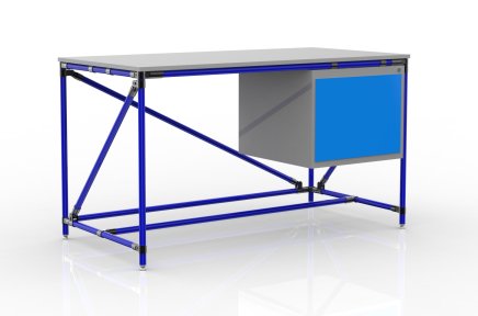 Table d'atelier avec conteneur largeur 1500 mm, 240405311 - 3