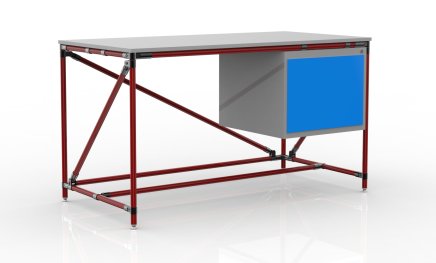 Table d'atelier avec conteneur largeur 1500 mm, 240405311 - 2