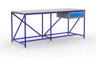 Table d'atelier avec conteneur avec un tiroir largeur 2000 mm, 240405313 - 3