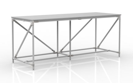 Table d'atelier en système tubulaire, largeur 2000 mm, 240405312 - 1