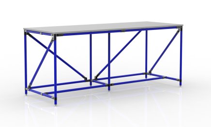 Table d'atelier en système tubulaire, largeur 2000 mm, 240405312 - 3