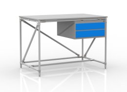 Table d'atelier avec conteneur à deux tiroirs 24040531 (3 modèles)