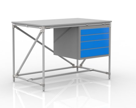 Table d'atelier avec conteneur à quatre tiroirs 24040533 (3 modèles) - 1