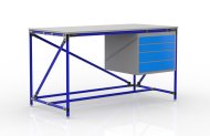 Table d'atelier avec conteneur à quatre tiroirs, largeur 1500 mm, 240405310 - 3