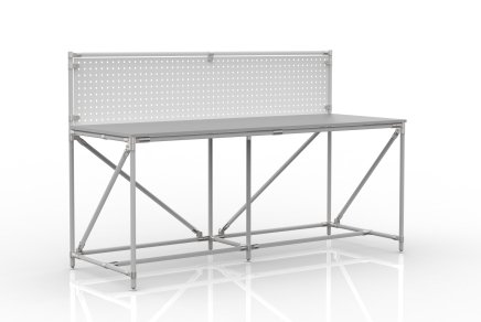 Table d'atelier avec panneau perforé largeur 2000 mm, 24040836 - 1
