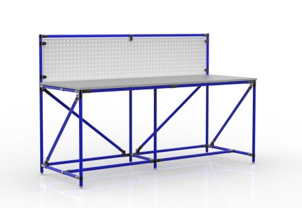 Table d'atelier avec panneau perforé largeur 2000 mm, 24040836 - 3