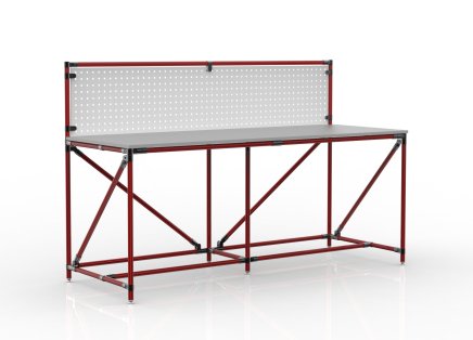 Table d'atelier avec panneau perforé largeur 2000 mm, 24040836 - 2