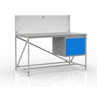 Table d'atelier avec panneau perforé largeur 1500 mm, 24040835 - 1