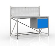 Table d'atelier avec panneau perforé largeur 1500 mm, 24040835 - 4