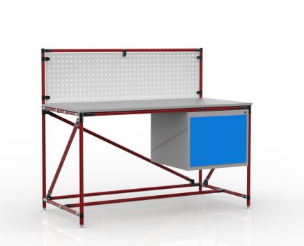 Table d'atelier avec panneau perforé largeur 1500 mm, 24040835 - 2